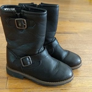 Carter's Black "Leather" Boots size 10 toddler